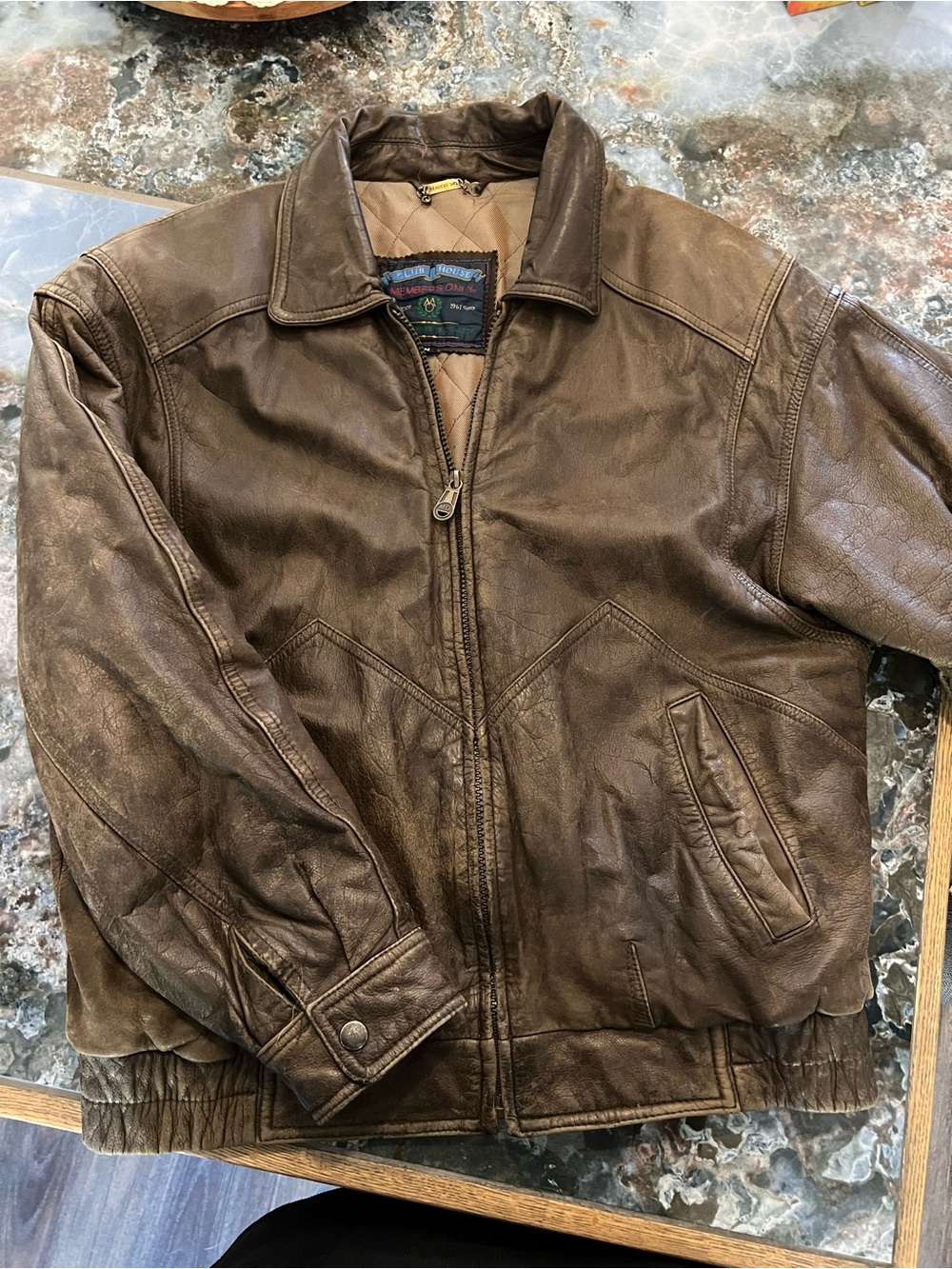 Members Only leather jacket